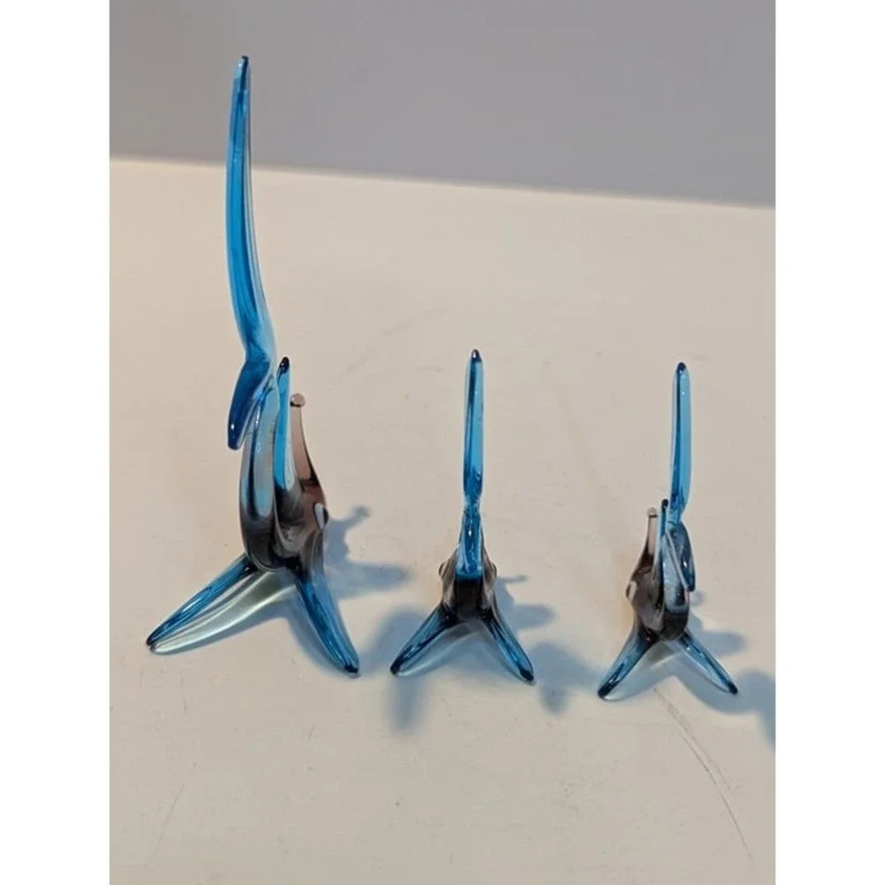 Set of‎ 3 Blown Glass Fish